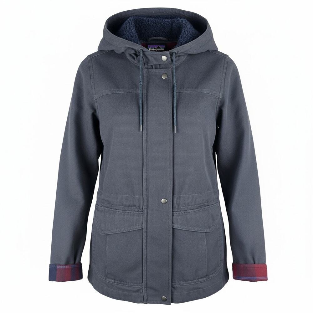 PATAGONIA Organic Cotton Hooded Prairie Jacket Women's XS Hooded Utility Outdoor